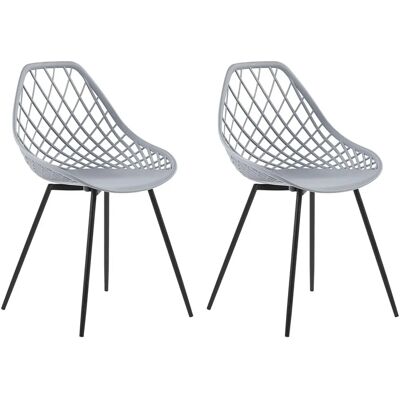 Beliani Set di 2 Sedie da Pranzo CANTON Grigio Chiaro - Sedie da pranzo Beliani Set di 2 Sedie da Pranzo CANTON Grigio Chiaro - Sedie da pranzo