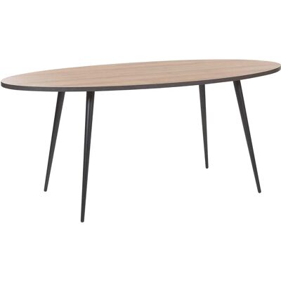 Tavolo da pranzo ovale Beliani OTTAWA - Legno scuro Tavolo da pranzo ovale Beliani OTTAWA - Legno scuro