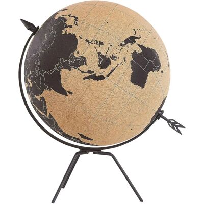GLOBE BELIANI Battuta en liège - Moderne 29x29x35cm - Publicité GLOBE BELIANI Battuta en liège - Moderne 29x29x35cm - Publicité