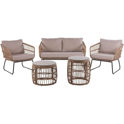 Beliani RAVELLO Set di divani beige da esterno - 4 posti Beliani RAVELLO Set di divani beige da esterno - 4 posti