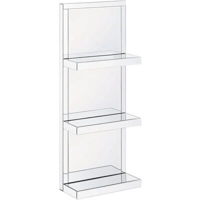 Beliani kylpyhuonehylly peili vaikutuksella hopea 3 lasihylly 20x108x41 cm Beliani kylpyhuonehylly peili vaikutuksella hopea 3 lasihylly 20x108x41 cm
