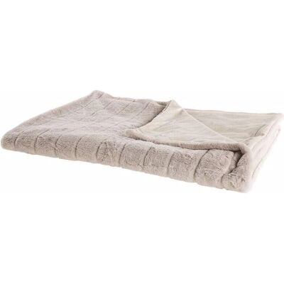 Beliani Beigefarbene Polyesterdecke - 150x200cm - Modernes minimalistisches Plaid Beliani Beigefarbene Polyesterdecke - 150x200cm - Modernes minimalistisches Plaid