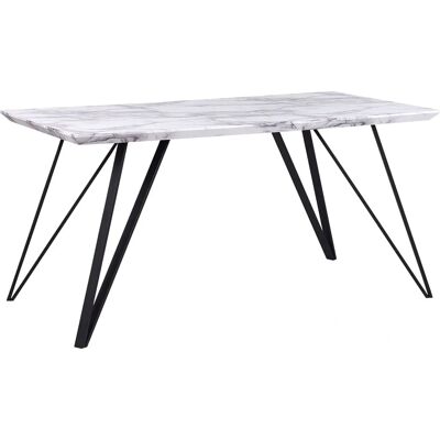Tavolo da pranzo effetto marmo bianco - 150x80cm Tavolo da pranzo effetto marmo bianco - 150x80cm