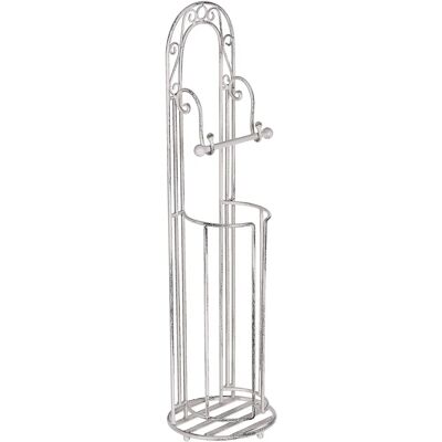 Portefeuille de papier toilette blanc style vintage vieilli - Accessoire de salle de bain - Publicité Portefeuille de papier toilette blanc style vintage vieilli - Accessoire de salle de bain - Publicité