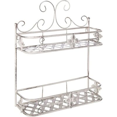 Étagère murale de salle de bain Beliani en métal blanc 52 x 42 cm - Étagère de salle de bain - Publicité Étagère murale de salle de bain Beliani en métal blanc 52 x 42 cm - Étagère de salle de bain - Publicité