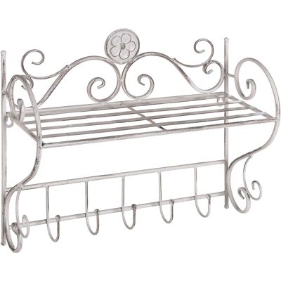 Étagère murale en métal blanc Beliani - Style vintage - 42 x 47 cm - Publicité Étagère murale en métal blanc Beliani - Style vintage - 42 x 47 cm - Publicité