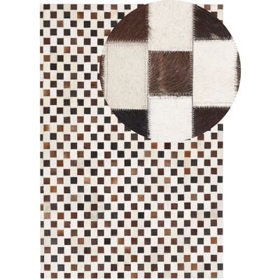 Beliani - Alfombra de Piel Patchwork Vintage - 160x230cm Beliani - Alfombra de Piel Patchwork Vintage - 160x230cm