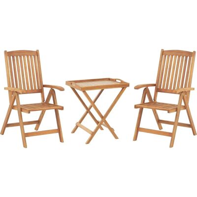 Ensemble de Bistro en Bois d'Acacia Clair - Mobilier de Jardin Beliani - Publicité Ensemble de Bistro en Bois d'Acacia Clair - Mobilier de Jardin Beliani - Publicité