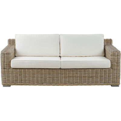 Beliani Garden Sofa ARDEA Light Brown 2 Seater - Garden Sofa Beliani Garden Sofa ARDEA Light Brown 2 Seater - Garden Sofa