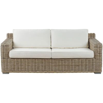Beliani Garden Sofa ARDEA Light Brown 2 Seater - Garden Sofa Beliani Garden Sofa ARDEA Light Brown 2 Seater - Garden Sofa