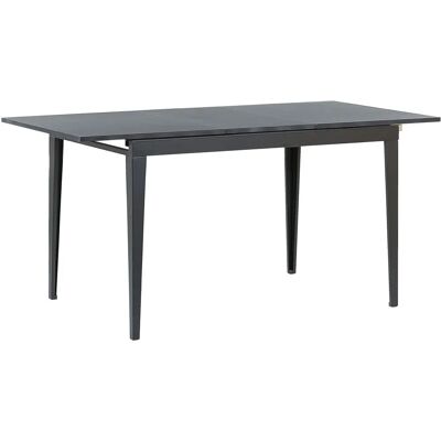 Table à manger extensible noire Beliani NORLEY 120/160 x 80 cm - Publicité Table à manger extensible noire Beliani NORLEY 120/160 x 80 cm - Publicité