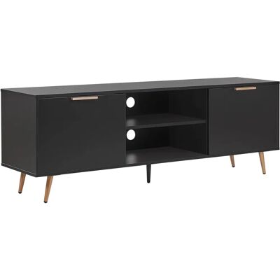 Soporte de TV negro INDIO Beliani - 75 pulgadas - Armarios y estantes Soporte de TV negro INDIO Beliani - 75 pulgadas - Armarios y estantes