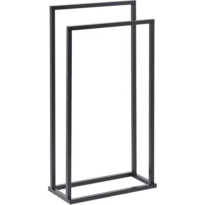 Support de Serviettes Beliani Acier Noir Design Moderne 2 Rails - Porte-serviettes - Publicité Support de Serviettes Beliani Acier Noir Design Moderne 2 Rails - Porte-serviettes - Publicité