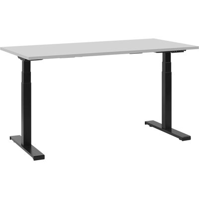 Scrivania regolabile elettricamente grigia Beliani 130x72cm Moderna Scrivania regolabile elettricamente grigia Beliani 130x72cm Moderna