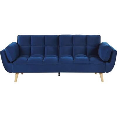 Beliani Sohva Sänky Tummansininen Sametti 3-paikkainen - Sofa Bed Beliani Sohva Sänky Tummansininen Sametti 3-paikkainen - Sofa Bed