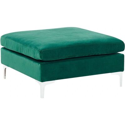 Ottoman de Terciopelo Verde EVJA de Beliani - Otoman Ottoman de Terciopelo Verde EVJA de Beliani - Otoman