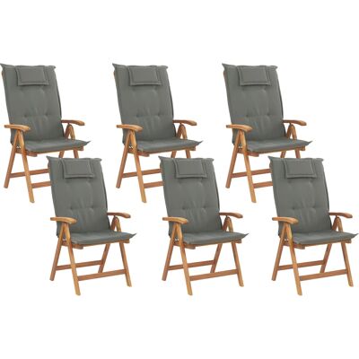 Set di sedie da giardino in acacia Beliani - Pieghevoli, resistente ai raggi UV - Stile rustico Set di sedie da giardino in acacia Beliani - Pieghevoli, resistente ai raggi UV - Stile rustico