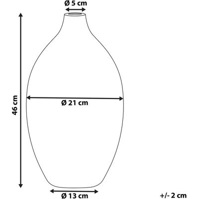 Beliani BAEZA Käsintehtävä Keramiikkaruukku - 46cm - Valkoinen Beliani BAEZA Käsintehtävä Keramiikkaruukku - 46cm - Valkoinen