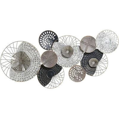 Beliani Wanddeko Kreise Silber - Wanddekoration Beliani Wanddeko Kreise Silber - Wanddekoration