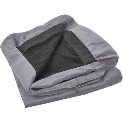 Funda de terciopelo para sofá de 2 plazas - Gris Funda de terciopelo para sofá de 2 plazas - Gris