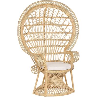 Sedia in rattan Beige Beliani EMMANUELLE - Interno/Esterno Vintage Sedia in rattan Beige Beliani EMMANUELLE - Interno/Esterno Vintage