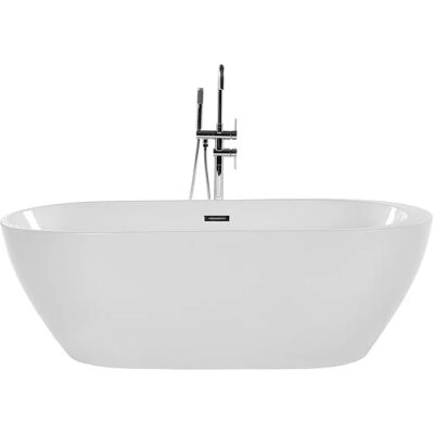 Beliani Vasca Indipendente in Acrilico Bianco - 160 x 75 cm - Design Moderno Beliani Vasca Indipendente in Acrilico Bianco - 160 x 75 cm - Design Moderno