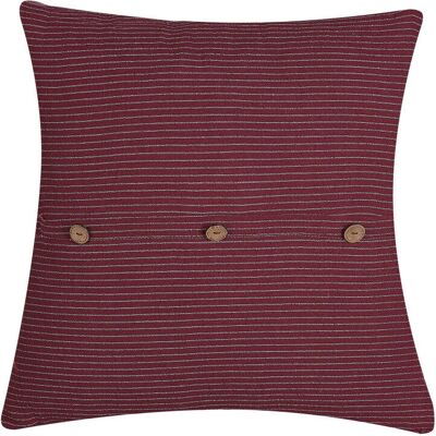 Cuscino Decorativo Rosso a Righe con Bottoni Quadrato - Decor Cuscino Decorativo Rosso a Righe con Bottoni Quadrato - Decor