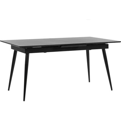 Beliani Table à Manger Extensible MDF Noir 160/200cm - Table à Manger - Publicité Beliani Table à Manger Extensible MDF Noir 160/200cm - Table à Manger - Publicité