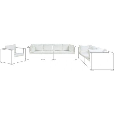Set di Coperte per Cuscini da Esterno Bianco - Set di Federe Set di Coperte per Cuscini da Esterno Bianco - Set di Federe
