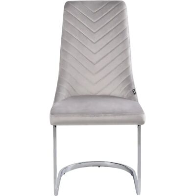Beliani - Set di 2 Sedie da Pranzo in Velluto Grigio - Sedie da Pranzo Beliani - Set di 2 Sedie da Pranzo in Velluto Grigio - Sedie da Pranzo
