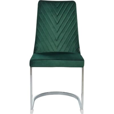 Beliani Set di 2 sedie in velluto verde schienale alto - Sedie da pranzo Beliani Set di 2 sedie in velluto verde schienale alto - Sedie da pranzo