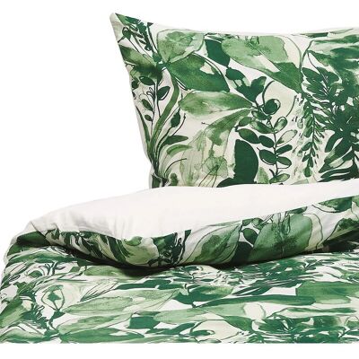 Beliani Grün Greenwood Baumwoll-Sateen Bettwäsche-Set - Bettwäsche-Set Beliani Grün Greenwood Baumwoll-Sateen Bettwäsche-Set - Bettwäsche-Set