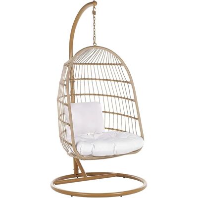 Beliani Hängeteil aus Rattan Beige - Rustik Boho Design - Innen/Außen Beliani Hängeteil aus Rattan Beige - Rustik Boho Design - Innen/Außen
