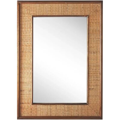 Beliani Wandspiegel Helles Holz - Wandspiegel - Boho Moderner Stil Beliani Wandspiegel Helles Holz - Wandspiegel - Boho Moderner Stil