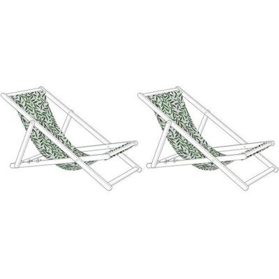 Set di fodere per lettino Beliani - Verde poliestere resistente UV Set di fodere per lettino Beliani - Verde poliestere resistente UV