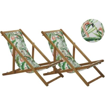 Ensemble de Chaises de Jardin Beliani - Acacia Claire - Pliantes & Réglables - Résistant UV - Publicité Ensemble de Chaises de Jardin Beliani - Acacia Claire - Pliantes & Réglables - Résistant UV - Publicité