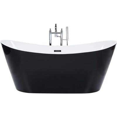 Beliani Baignoire Autoportante en Acrylique Noir - 180x78cm - Salle de Bain Moderne - Publicité Beliani Baignoire Autoportante en Acrylique Noir - 180x78cm - Salle de Bain Moderne - Publicité
