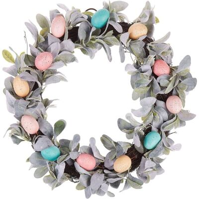 Couronne de Pâques Beliani 50 cm Multicolore Style Rustique - Publicité Couronne de Pâques Beliani 50 cm Multicolore Style Rustique - Publicité