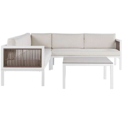 Set da esterno modulare beige Beliani BORELLO - Arredo da giardino Set da esterno modulare beige Beliani BORELLO - Arredo da giardino