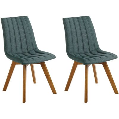 Beliani - Chaises de salle à manger en polyester vert foncé CALGARY - Publicité Beliani - Chaises de salle à manger en polyester vert foncé CALGARY - Publicité