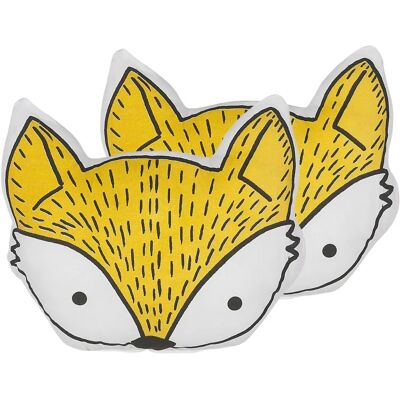 Beliani Ensemble de 2 Coussins Enfants - Forme de Renard Coton 50x40cm - Publicité Beliani Ensemble de 2 Coussins Enfants - Forme de Renard Coton 50x40cm - Publicité
