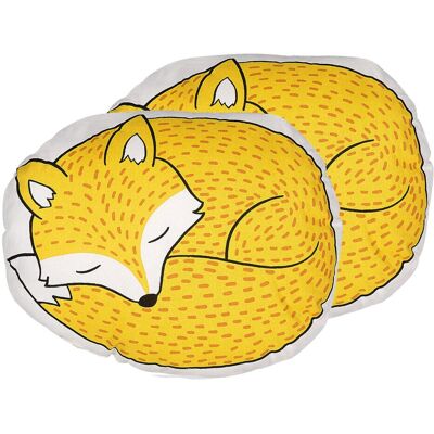 Beliani Ensemble de 2 Coussins Enfants - Design Renard, Coton, 50x40cm - Publicité Beliani Ensemble de 2 Coussins Enfants - Design Renard, Coton, 50x40cm - Publicité