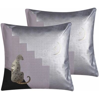 Conjunto de 2 cojines de guepardo Beliani - Decoración moderna Conjunto de 2 cojines de guepardo Beliani - Decoración moderna