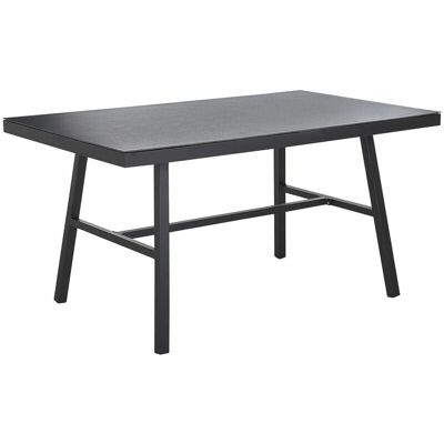Table de Jardin Noire 150x90cm Moderne Rectangulaire - Table de Jardin - Publicité Table de Jardin Noire 150x90cm Moderne Rectangulaire - Table de Jardin - Publicité