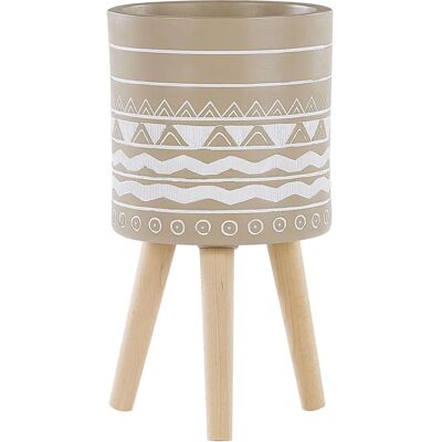 Beliani Kasvinjalusta - 30x55x30cm - Beige - Kasviastia - Skandinaavinen Tyyli Beliani Kasvinjalusta - 30x55x30cm - Beige - Kasviastia - Skandinaavinen Tyyli