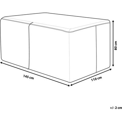 Beliani Gartencover - 145x110x80 cm - Wasserdicht, Grau Beliani Gartencover - 145x110x80 cm - Wasserdicht, Grau