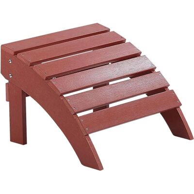 Poggiapiedi da giardino Beliani Rosso Plastica Legno Resistente alle Intemperie - Poggiapiedi da giardino Poggiapiedi da giardino Beliani Rosso Plastica Legno Resistente alle Intemperie - Poggiapiedi da giardino
