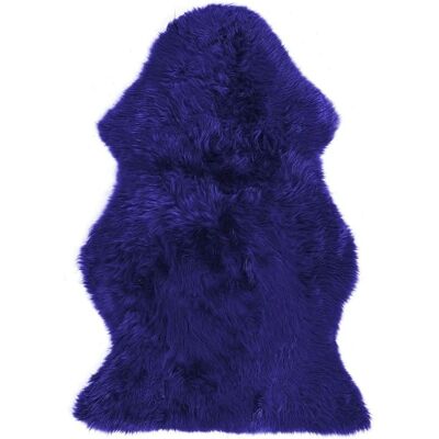 Beliani Sheepskin Rug Navy Blue - 65x110cm - Rustik Stil - Schaffell Beliani Sheepskin Rug Navy Blue - 65x110cm - Rustik Stil - Schaffell