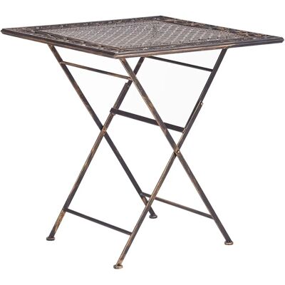 Table de jardin Beliani Bistro en fer noir pliable - Résistance UV - 70x70cm - Table de jardin - Publicité Table de jardin Beliani Bistro en fer noir pliable - Résistance UV - 70x70cm - Table de jardin - Publicité