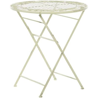 Tavolo da bistrot da giardino Beliani Verde Chiaro Ferro Pieghevole Metallo Rustic Style 70 cm per 2 Tavolo da bistrot da giardino Beliani Verde Chiaro Ferro Pieghevole Metallo Rustic Style 70 cm per 2